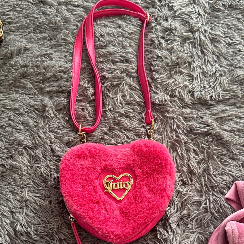 Juicy Couture Pink Heart Crossbody Bag